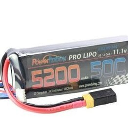 Power Hobby PHB3S520050CXT60	5200mAh 11.1V 3S 50C LiPo Battery with Hardwired XT60 Connector & HC Adapter