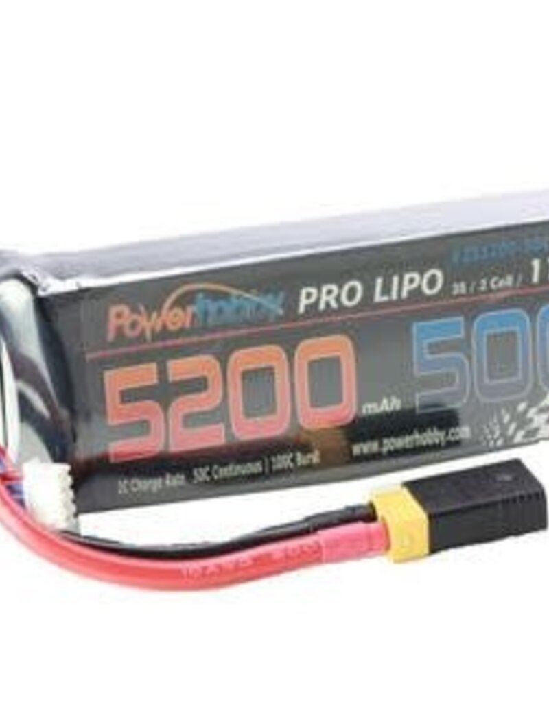 Power Hobby PHB3S520050CXT60	5200mAh 11.1V 3S 50C LiPo Battery with Hardwired XT60 Connector & HC Adapter