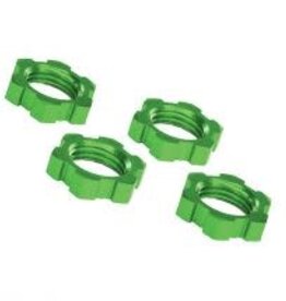 Traxxas 7758G Wheel nuts, splined, 17mm, serrated (green-anodized) (4)