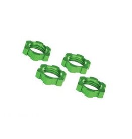 Traxxas 7758G Wheel nuts, splined, 17mm, serrated (green-anodized) (4)