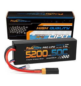 Power Hobby PHB2S520050XT60 5200mAh 7.4V 2S 50C LiPo Battery with Hardwired XT60 Connector w/HC Adapter