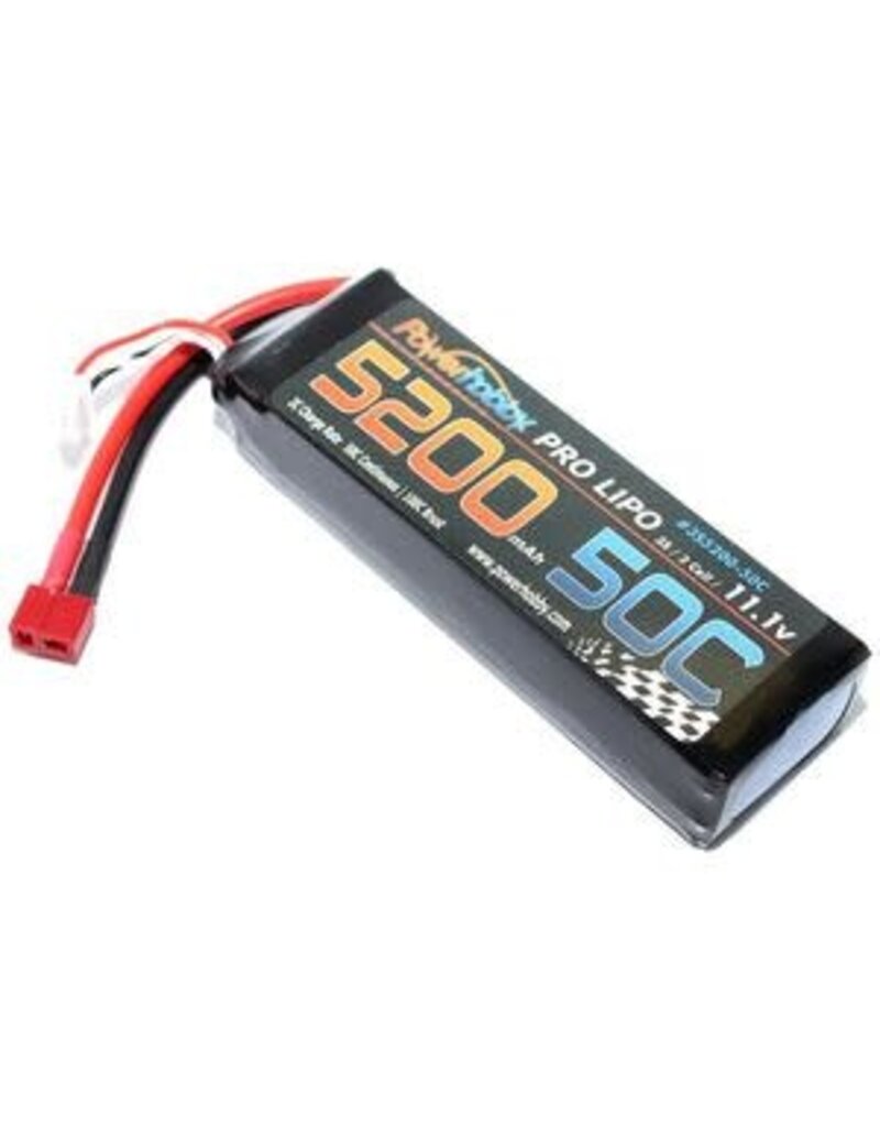 Power Hobby PHB3S520050HCDEANS	5200mAh 11.1V 3S 50C LiPo Battery with Hardwired T-Plug