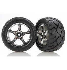 Traxxas 2478R Tires & wheels, assembled (Tracer 2.2' chrome wheels, Anaconda? 2.2' tires with foam inserts) (2) (Bandit rear)