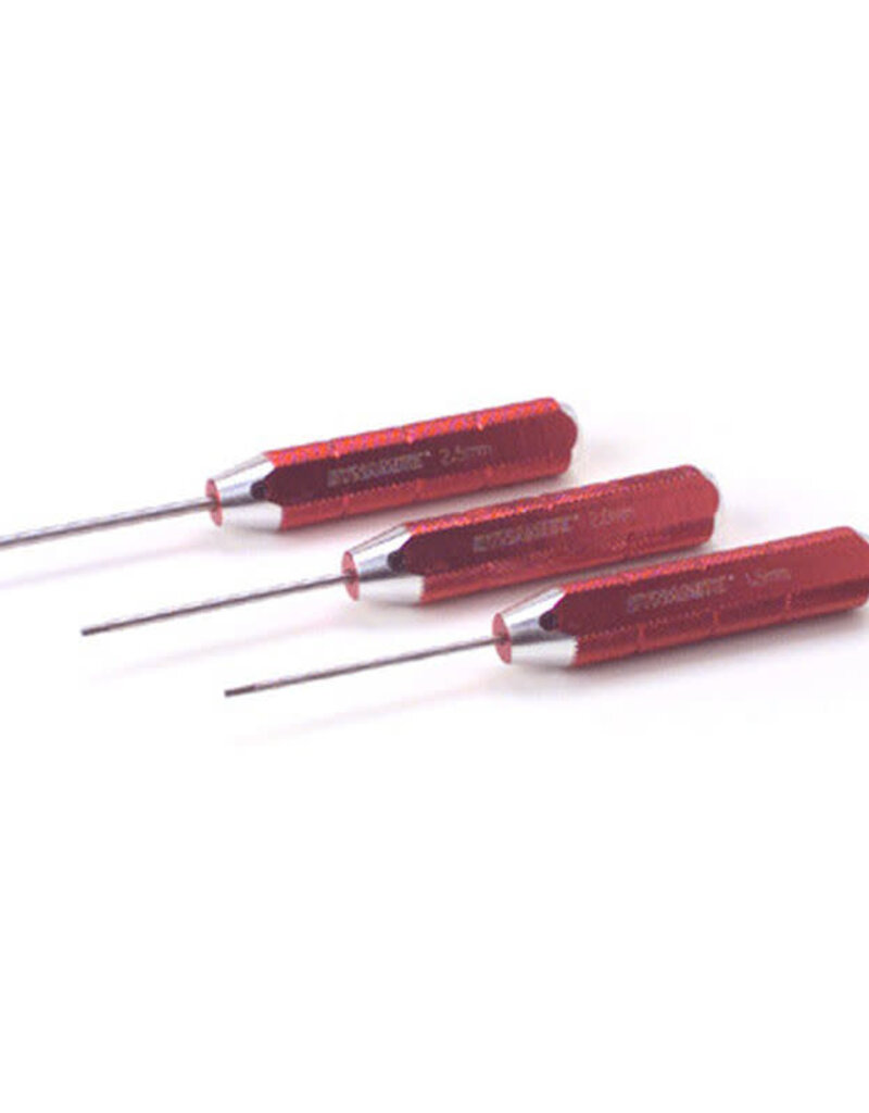 Dynamite dyn2904 Machined Hex Driver Metric Set, Red Included Sizes 1.5mm 2.0mm 2.5mm
