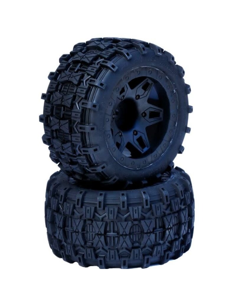 PHBPHT213112	Raptor 2.8" Belted 1/10 Stadium Truck Tires, Mounted, 12mm, fits Front or Rear Stampede/Rustler