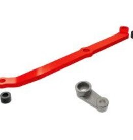 Traxxas 9748-RED STEERNG LNK ALUM RED/SERVO HRN