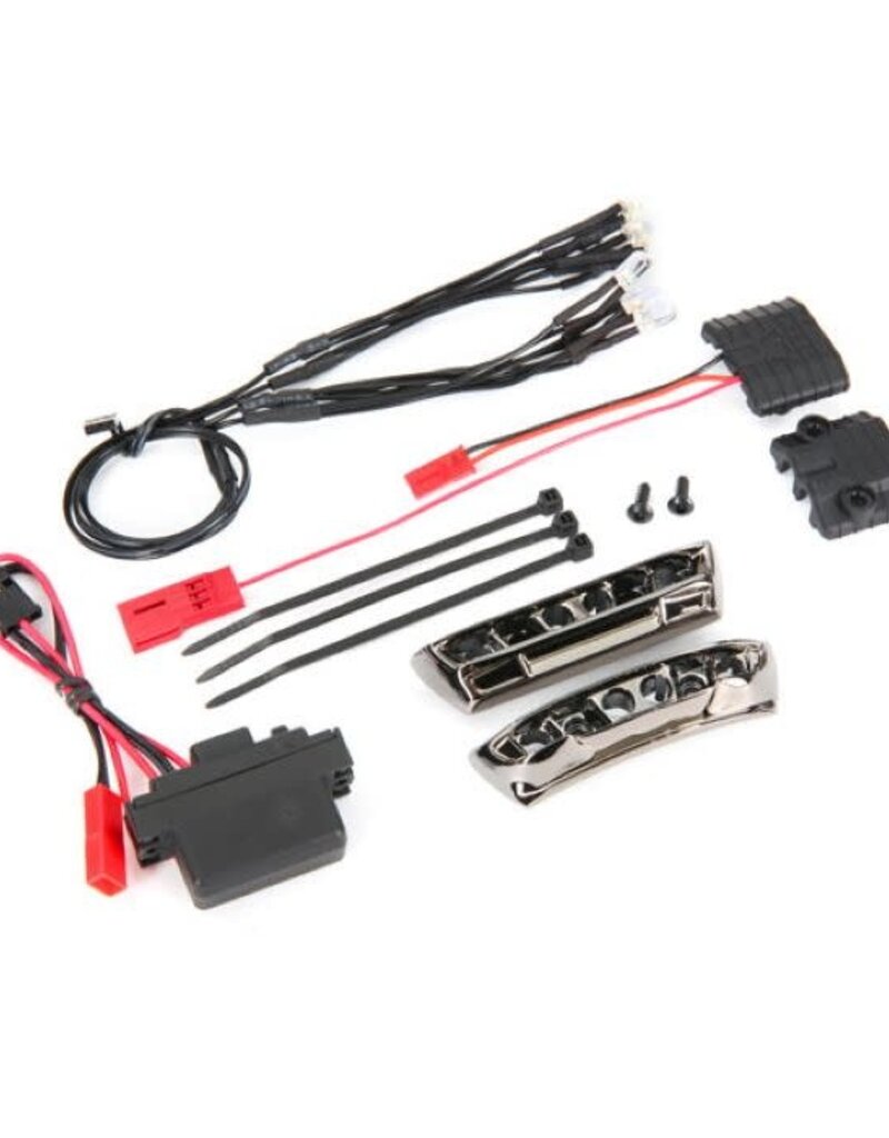 Traxxas 7185A LED light kit, 1/16 E-Revo® (includes power supply, front & rear bumpers, light harness (4 clear, 4 red), wire ties)