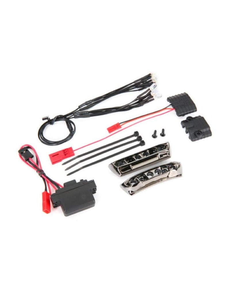 Traxxas 7185A LED light kit, 1/16 E-Revo® (includes power supply, front & rear bumpers, light harness (4 clear, 4 red), wire ties)