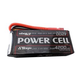 TEKTT1609	 11.4V 4200mAh 3S 120C Softpack LiHV Battery:T-Plug