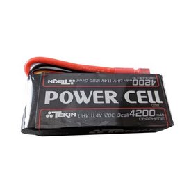 TEKTT1609	 11.4V 4200mAh 3S 120C Softpack LiHV Battery:T-Plug