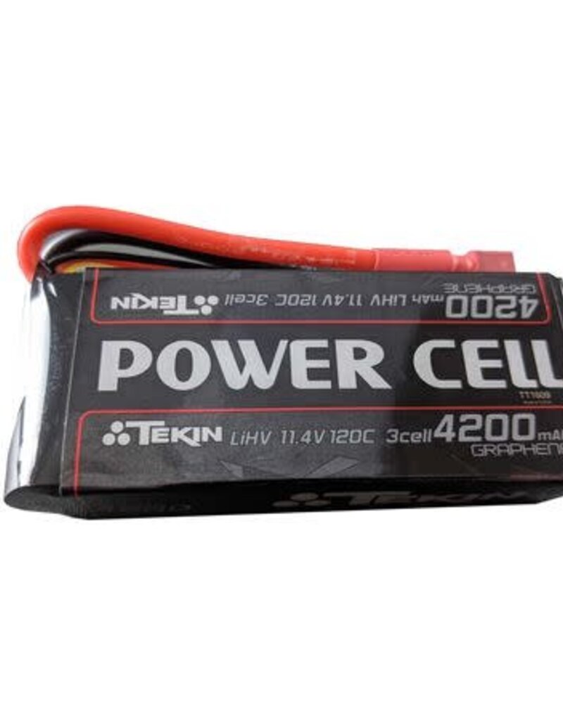 TEKTT1609	 11.4V 4200mAh 3S 120C Softpack LiHV Battery:T-Plug