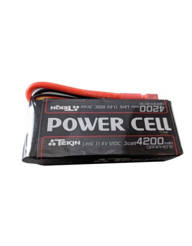 TEKTT1609	 11.4V 4200mAh 3S 120C Softpack LiHV Battery:T-Plug