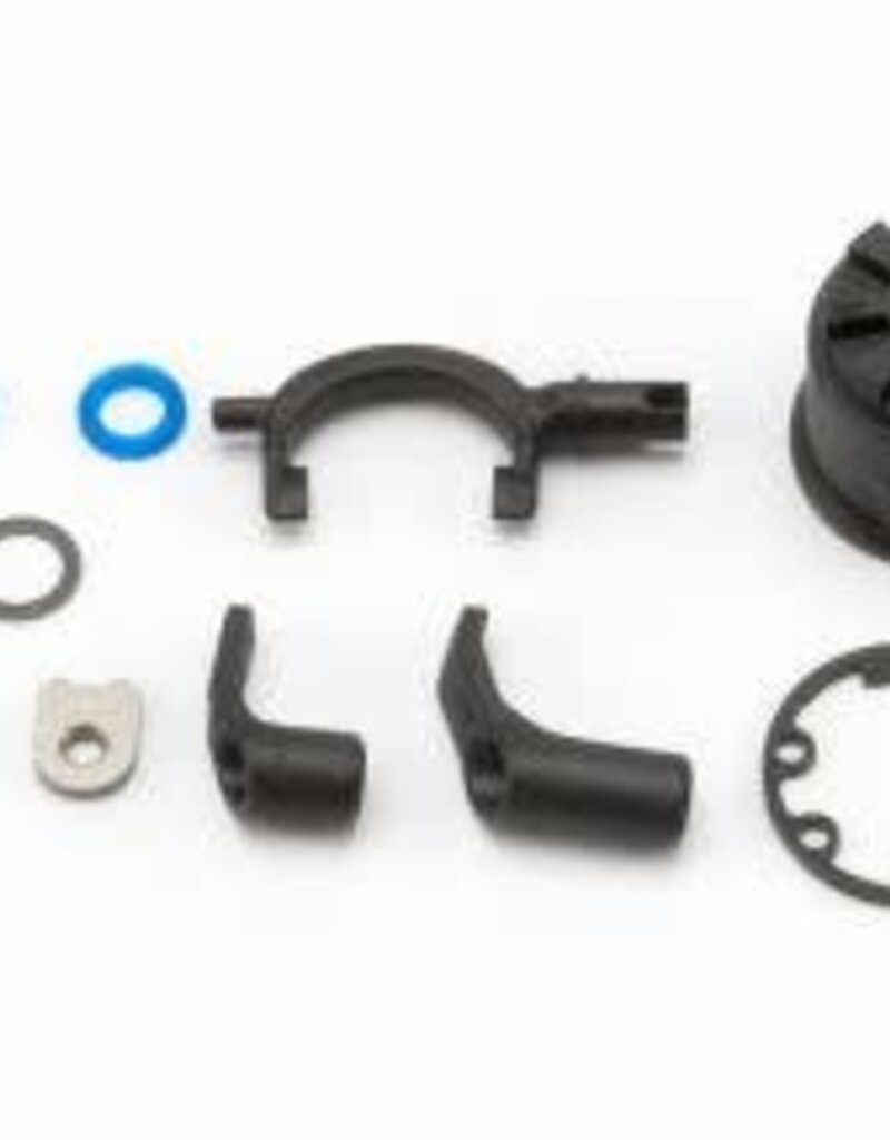 Traxxas 5681 Carrier, differential (heavy duty)/ differential fork/ linkage arms (front & rear)/x-ring gaskets (2)/ ring gear gasket/ bushings (2)/ 6.5x10x0.5 TW