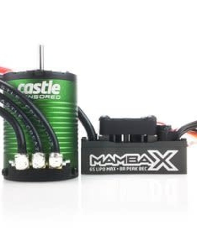 Castle Creations CSE010-0155-03	MAMBA X Sensored 25.2V WP ESC 1406-6900KV Combo