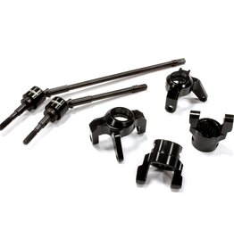 Integy C25342BLACK Billet Machined Steering, Caster Block & Front Shaft Set for Axial 1/10 Wraith