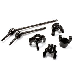 Integy C25342BLACK Billet Machined Steering, Caster Block & Front Shaft Set for Axial 1/10 Wraith