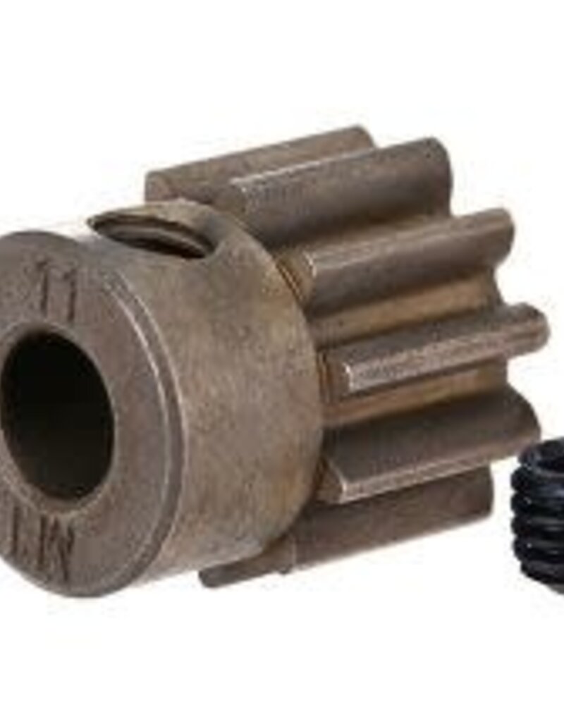 Traxxas Gear, 11-T pinion (1.0 metric pitch) (fits 5mm shaft)/ set screw (for use only with steel spur gears)