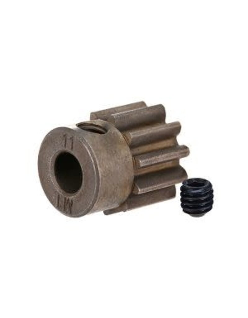 Traxxas Gear, 11-T pinion (1.0 metric pitch) (fits 5mm shaft)/ set screw (for use only with steel spur gears)
