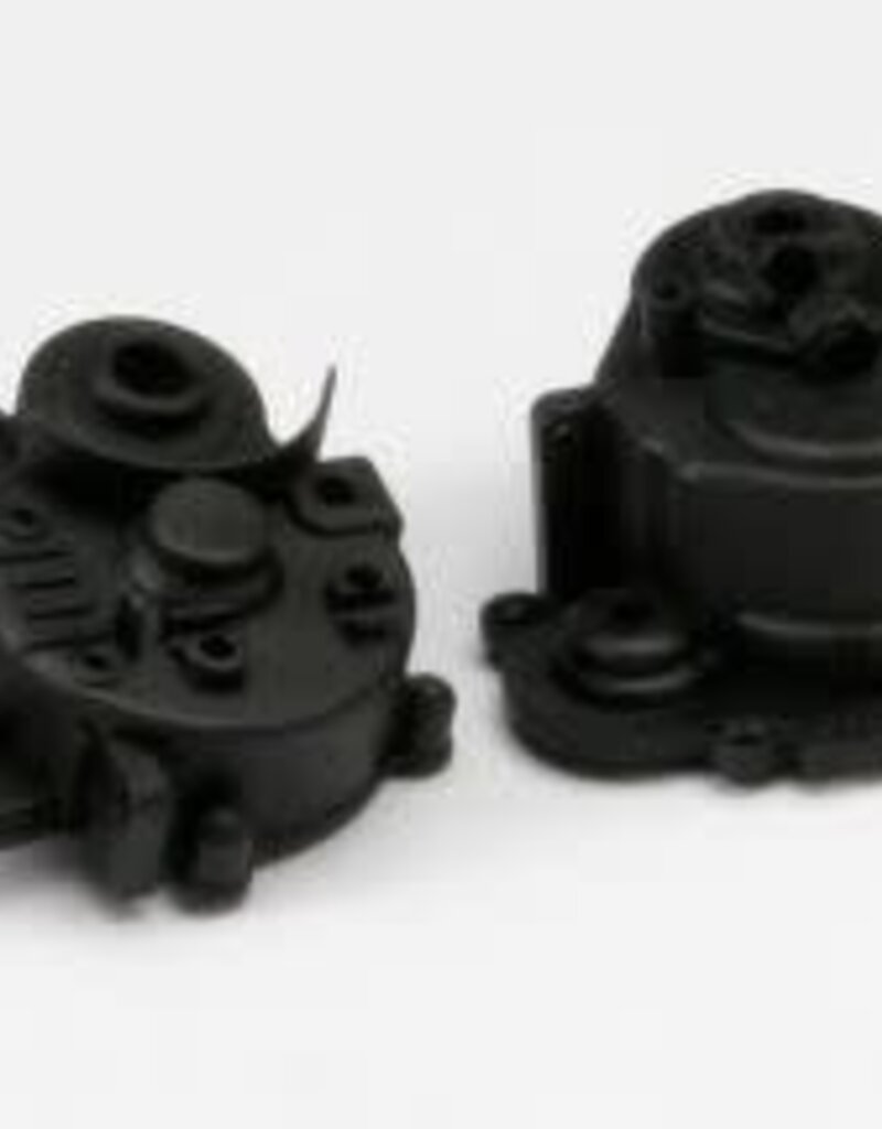 Traxxas 5391R Gearbox halves (front & rear)/ rubber access plug/ shift detent ball/ spring/ 4mm GS/ shift shaft seal, glued