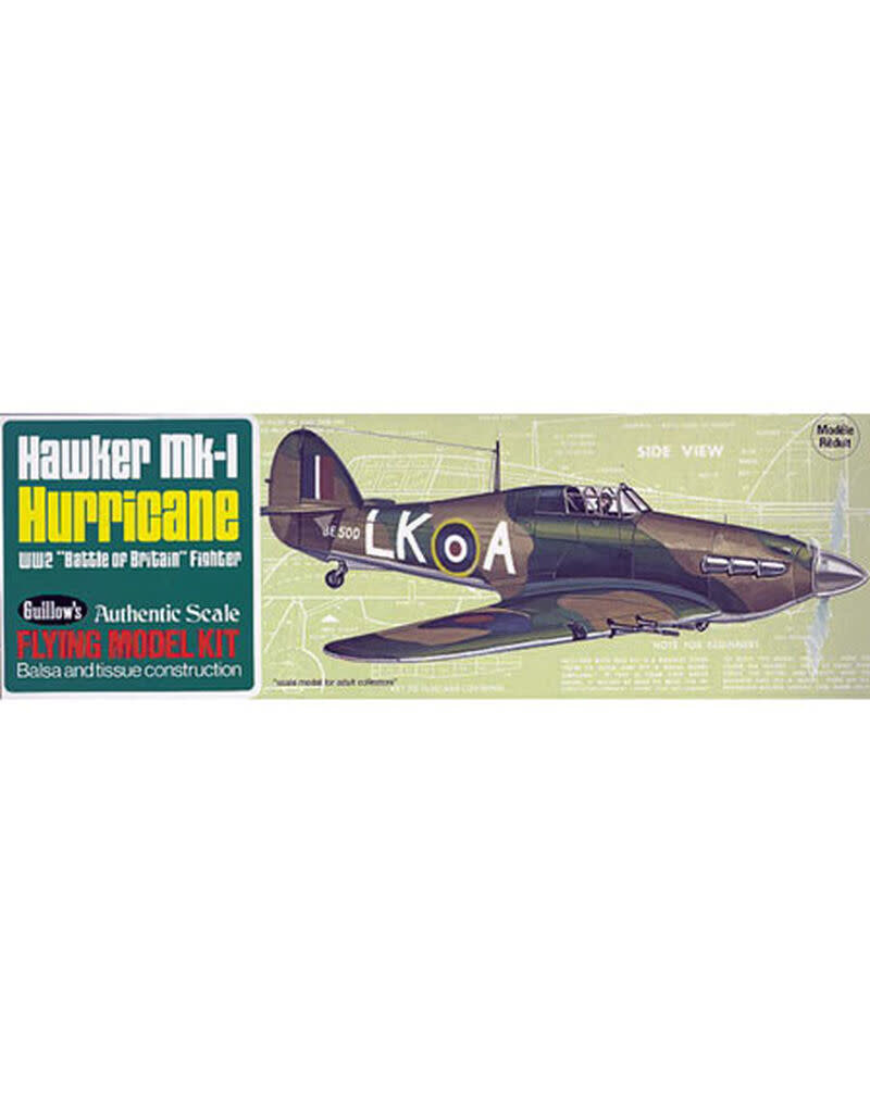 guillows GUI506	 Hawker MK-1 Hurricane