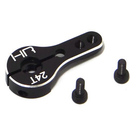 Hot Racing HRASHM24M01	 Aluminum Lock Servo Arm 2h M3 Mount 24t: Hitec