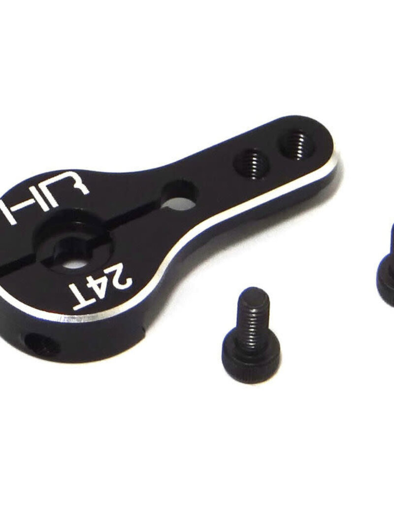 Hot Racing HRASHM24M01	 Aluminum Lock Servo Arm 2h M3 Mount 24t: Hitec