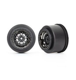 Traxxas 9473X WHEELS WELD BLACK CHROME REAR