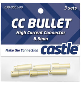 Castle Creations CSECCBUL653	 6.5mm High Current CC Bullet Connector Set