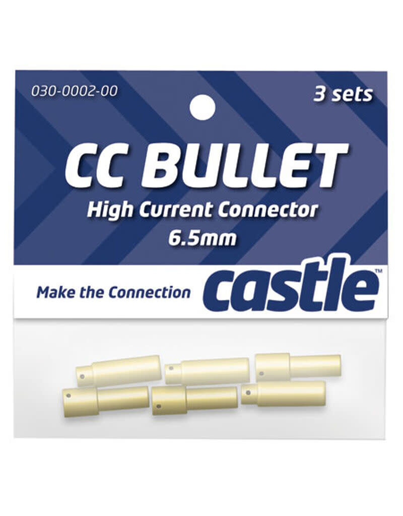 Castle Creations CSECCBUL653	 6.5mm High Current CC Bullet Connector Set