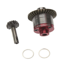 Hot Racing HRAVXS9282X02	 Steel Spiral Gear Set w/ Alum Cover Plate:Tra 1/16