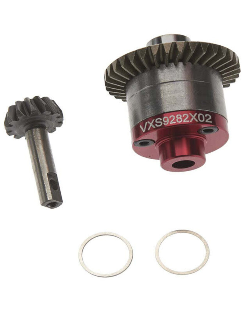 Hot Racing HRAVXS9282X02	 Steel Spiral Gear Set w/ Alum Cover Plate:Tra 1/16