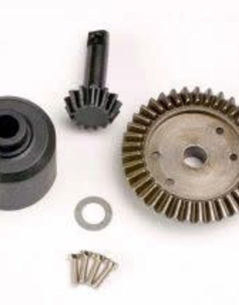 Traxxas 4981 Ring gear, 37-T/ 13-T pinion/ diff carrier/6x10x0.5mm PTFE-coated washer (1)/ 2x8mm countersunk machine screws (4)
