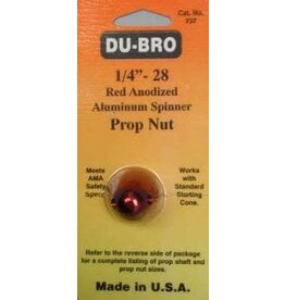 Dubro DUB737 Alum Prop Nut 1/4-28 Red