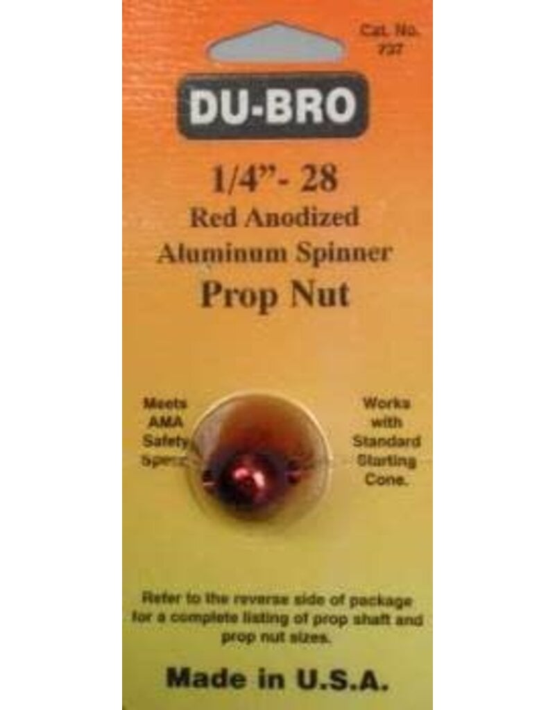 Dubro DUB737 Alum Prop Nut 1/4-28 Red