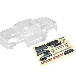 Arrma ARAC3328 1/10 Bodyshell with Decals, Clear : GRANITE