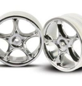 Traxxas 2473 Wheels, Tracer 2.2' (chrome) (2) (Bandit front)