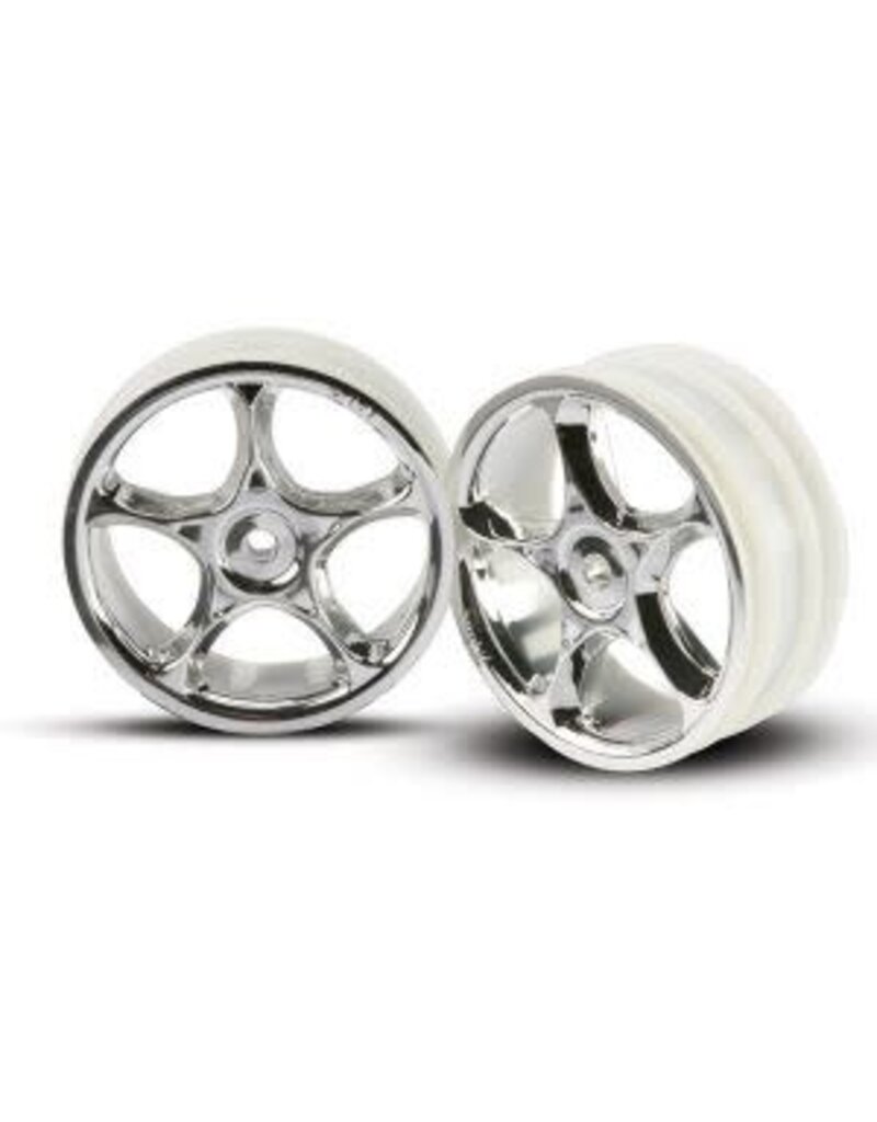 Traxxas 2473 Wheels, Tracer 2.2' (chrome) (2) (Bandit front)