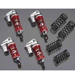 Integy T8537SILVER XLS  Piggyback Shock Set 1/10 Slash 4x4 (4) (Silver)
