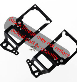 laTrax 6333 Main frame, side plate, inner (2) (black-anodized) (aluminum)/ screws (6)