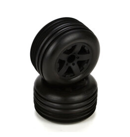 ECX ecx43005 Front Tire, Premount, Black Wheel (2): 1/10 2WD Circuit