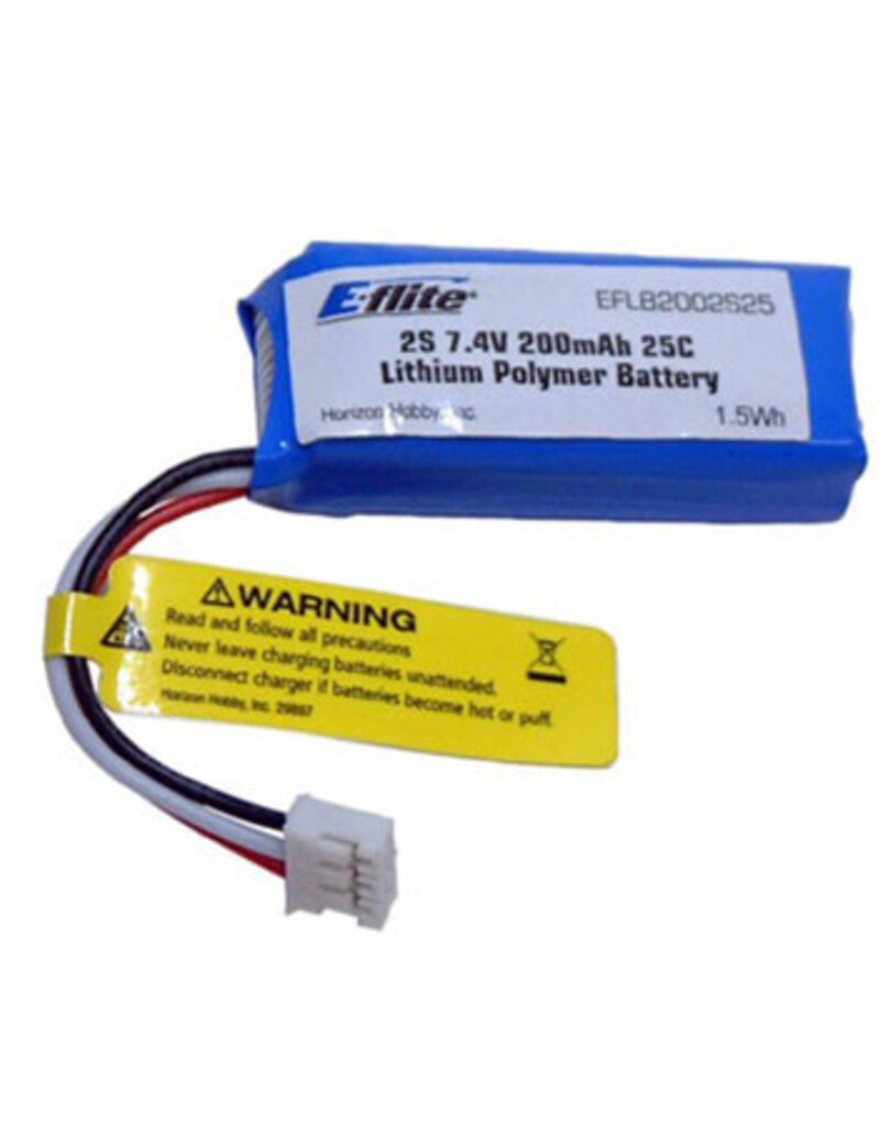 eflite efls2002s25 E-flite 200 MAH 7.4 V Lipo 25C