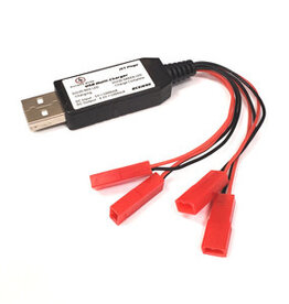 Racers Edge RCE1690  USB Multi-Charger for Charging Up To 4 1S Lipo Batteries at Once, JST Connector