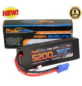 Power Hobby PHB2S520035EC5	5200mAh 7.4V 2S 35C LiPo Hard Case Battery with Hardwired EC5 Connector