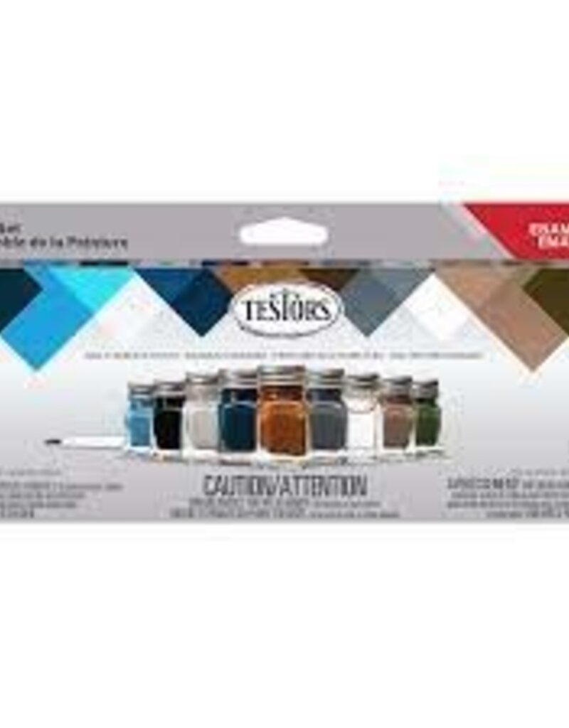 TESTORS TES281230	 Enamel 9 Bottle Paint Set, Camo Flat
