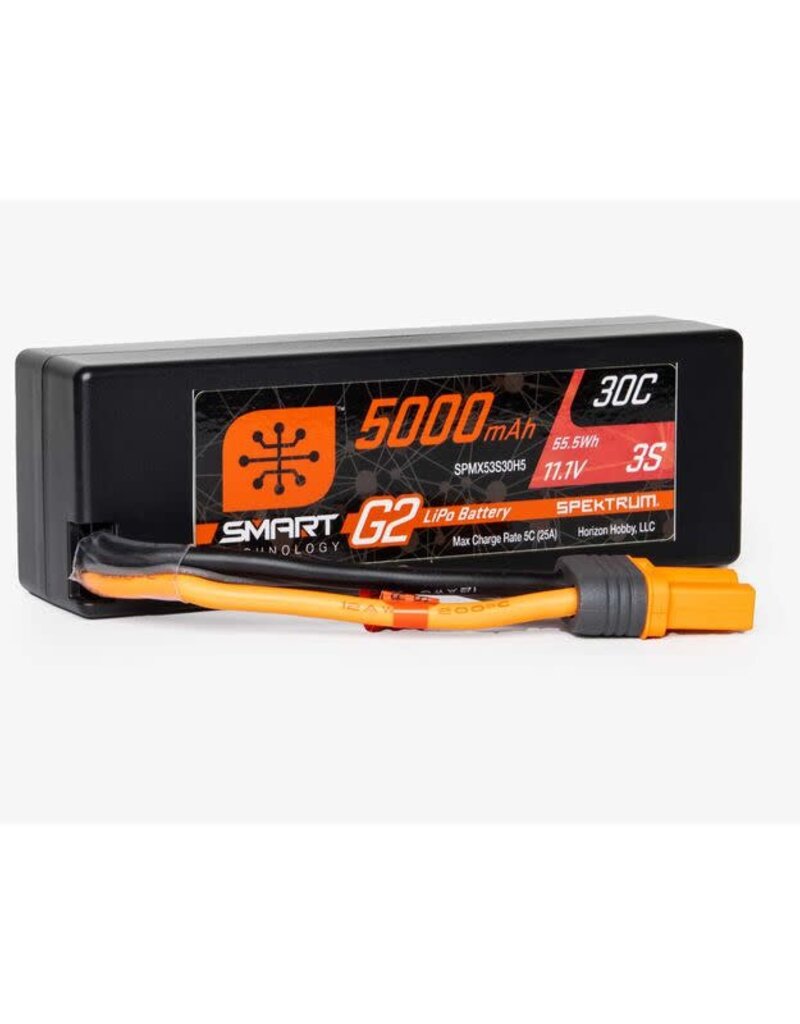 Spectrum SPMX53S30H5	 5000mAh 3S 11.1V Smart G2 LiPo 30C Hard Case; IC5