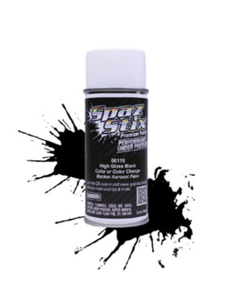 HRP SZX00119	High Gloss Black/Backer, Aerosol Paint, 3.5oz Can