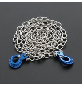 Power Hobby PHB5158BLUE Powerhobby High End Metal Trailer Hook Silver Chain Blue 1/10 Crawler Accessory