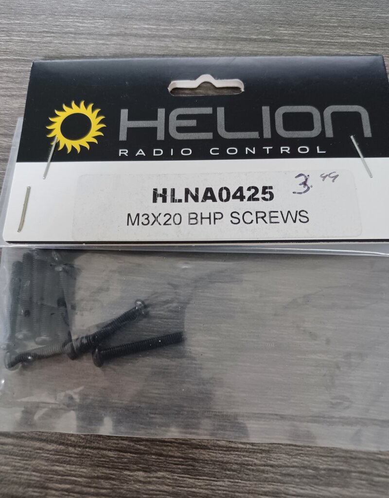 helion HLNA0425 M3X20 BHP SCREWS