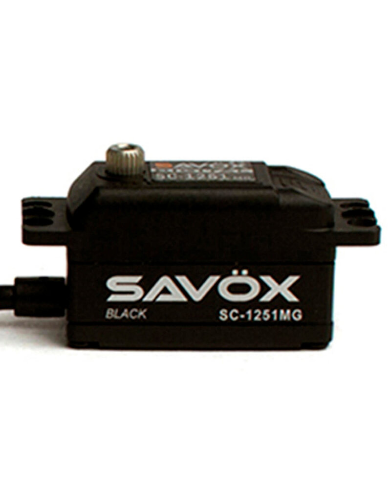 Savox SAVSC1251MG-BE	Black Edition Low Profile Digital Servo 0.09sec / 125oz @ 6V