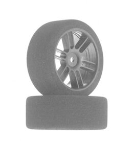 BSR Tires BXRF2604B	 	26mm Foam Tire, Black Wheel, XX Pink (2)